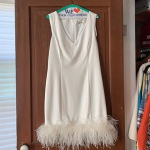 Eliza J Feather Cocktail Dress